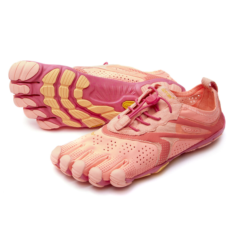 Vibram Fivefingers V-Run Bayan Koşu Ayakkabısı Pembe/Kırmızı,QI7108326